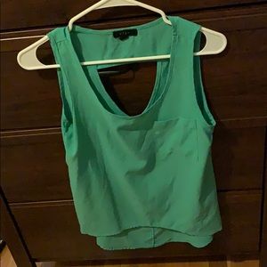 Green Sleeveless Blouse